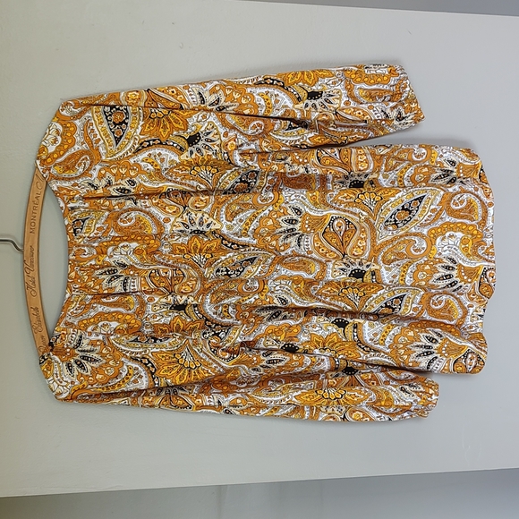 NWT! Michael Kors Floral Paisley Print Peasant Blouse Size Small - Picture 3 of 7